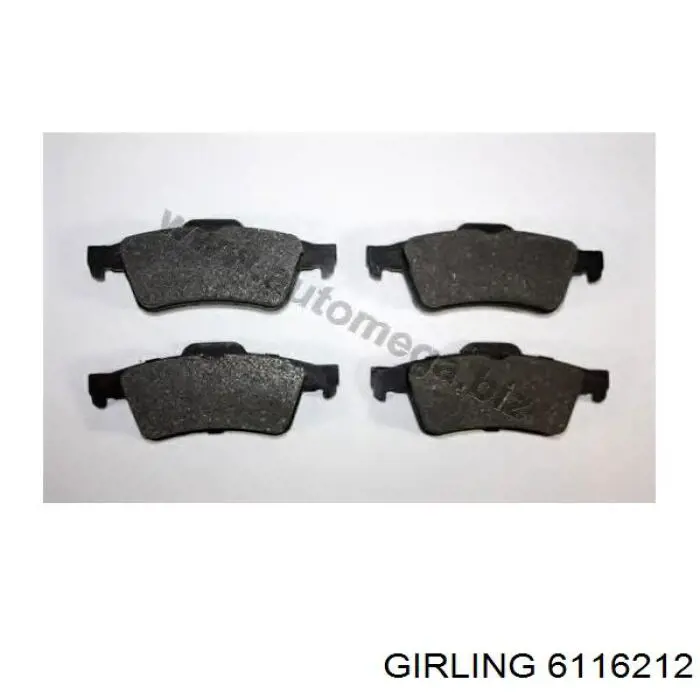 Pastillas de freno traseras 6116212 Girling