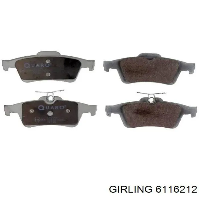 6116212 Girling Pastillas freno traseras