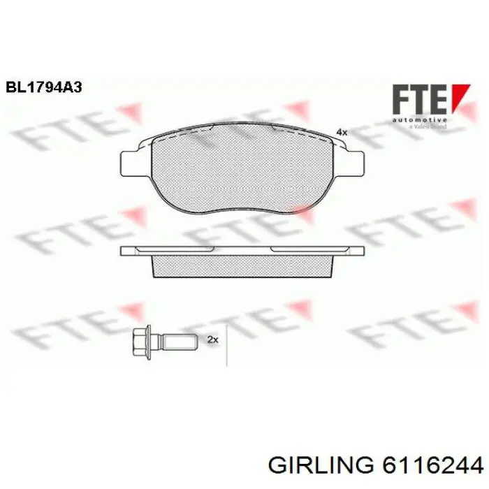 Pastillas de freno delanteras Citroen C3 1 FC