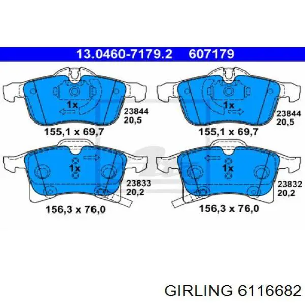 Pastillas de freno delanteras Opel Corsa X12