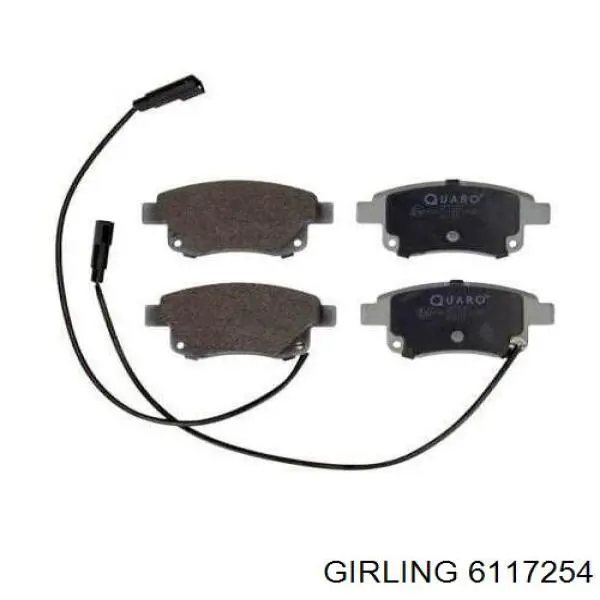 Pastillas de freno traseras 6117254 Girling