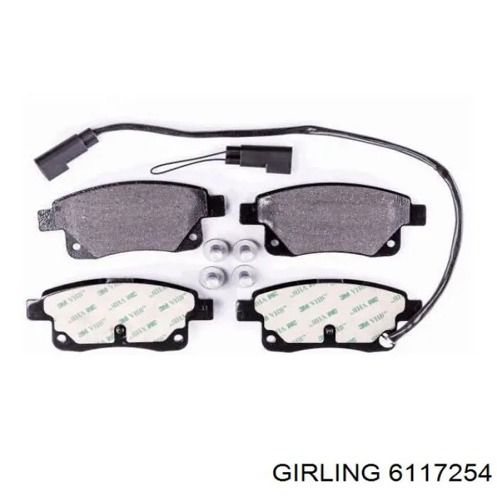6117254 Girling Pastillas freno traseras