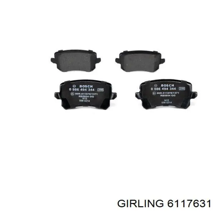 Pastillas traseras Girling 6117631