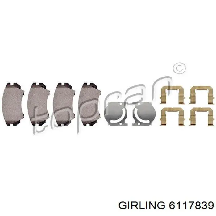 Pastillas de freno 6117839 Girling