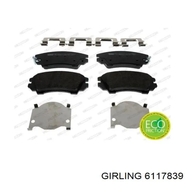 6117839 Girling Pastillas delanteras