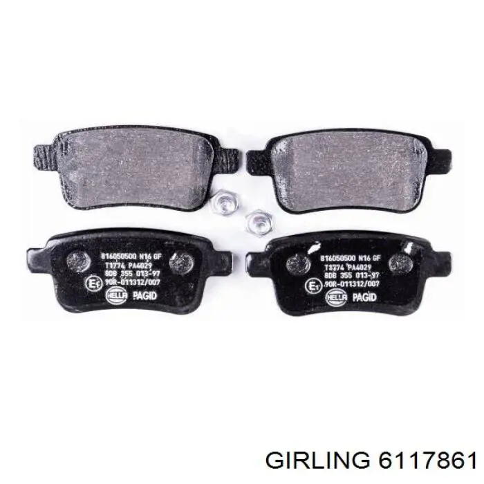 6117861 Girling Pastillas freno traseras