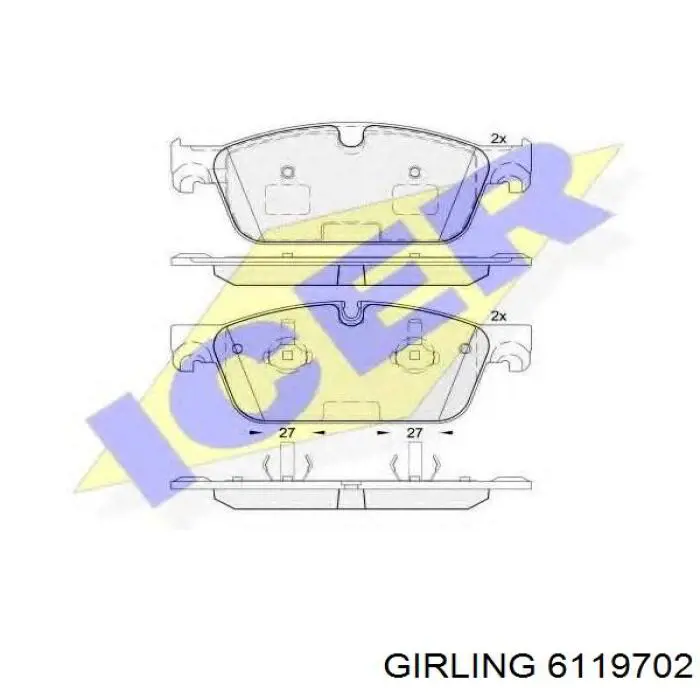 Comprar 6119702 Girling Pastillas delanteras de freno