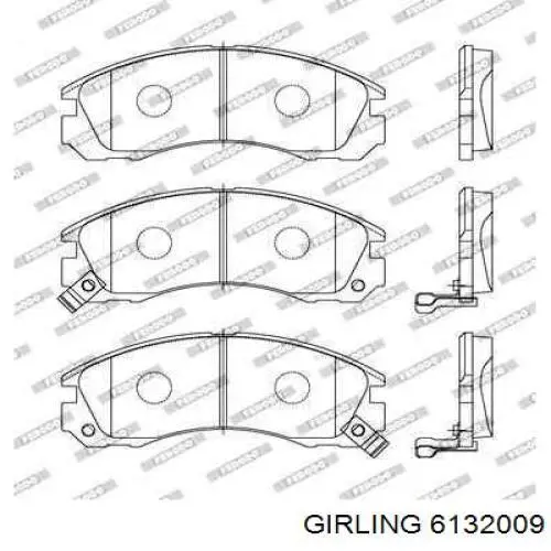 6132009 Girling pastillas de freno delanteras