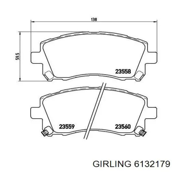 Pastillas de freno delanteras Subaru Legacy 3 BE, BH