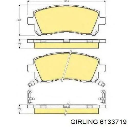 Pastillas de freno delanteras Subaru Impreza 3 GH