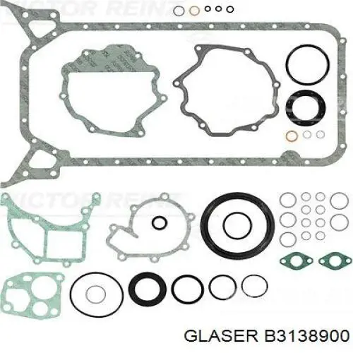 B3138900 Glaser Kit de juntas, motor, inferior