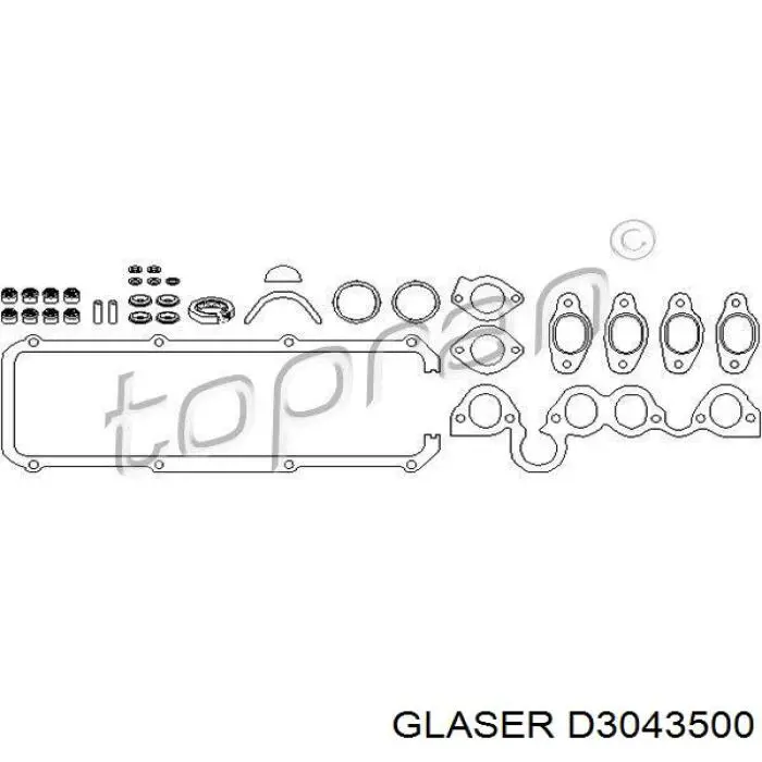 D3043500 Glaser Juego de juntas superiores de motor