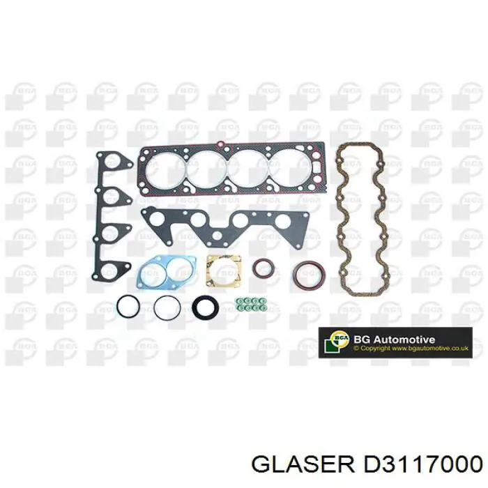 D3117000 Glaser juego de juntas de motor, completo, superior