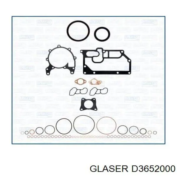 D3652000 Glaser juego de juntas de motor, completo, superior