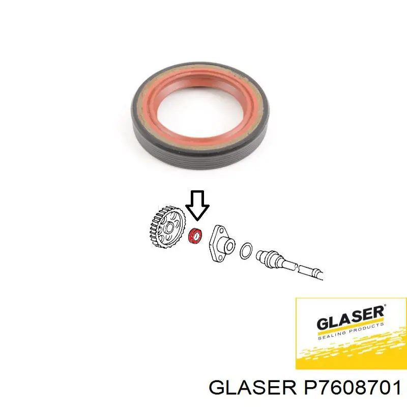 Retén delantero del árbol de levas Glaser P7608701 precio, desde 1,86 EUR