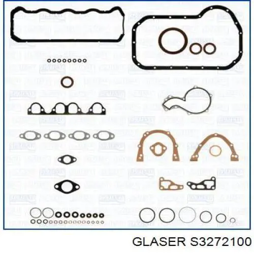 Juego de juntas de motor, completo S32721 Glaser
