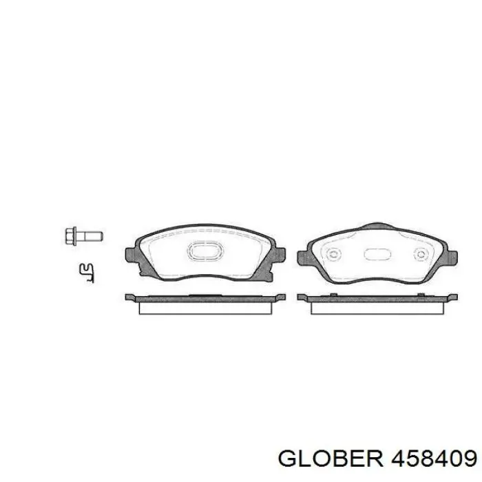 458409 Glober pastillas de freno delanteras