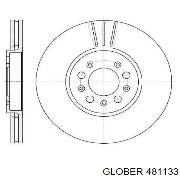 481133 Glober freno de disco delantero