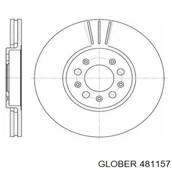 481157 Glober freno de disco delantero