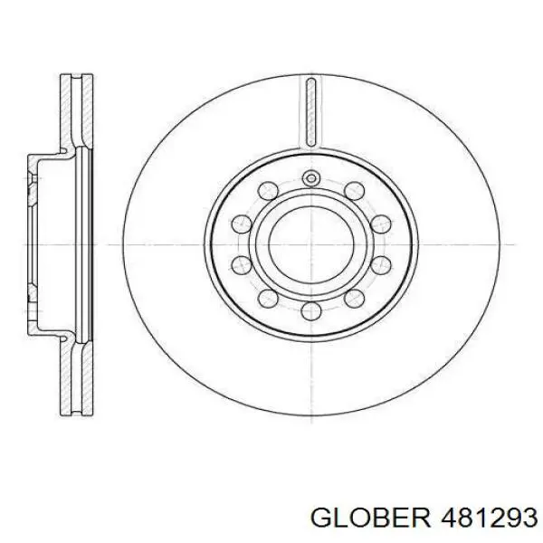 481293 Glober disco de freno delantero