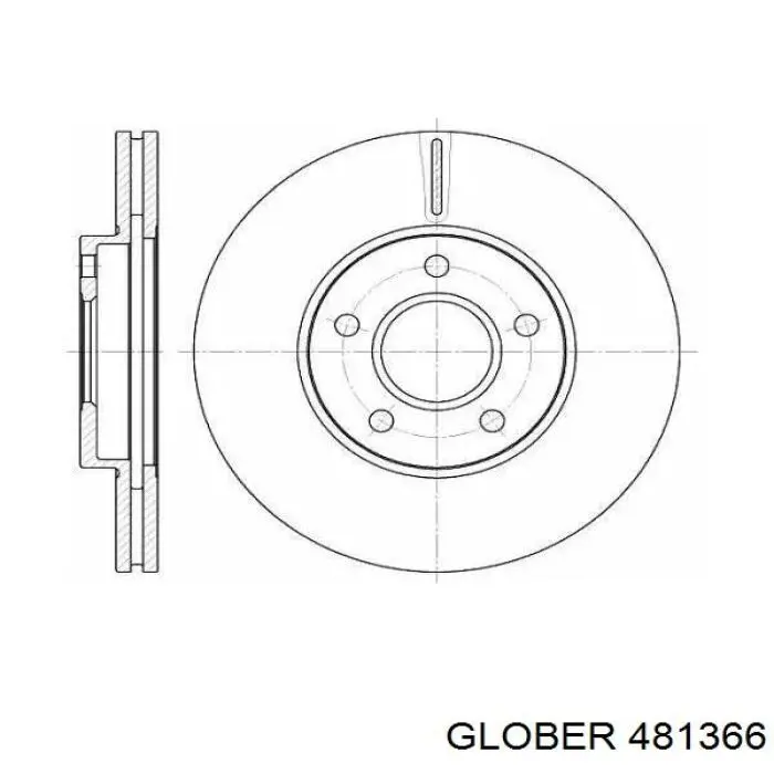 481366 Glober freno de disco delantero