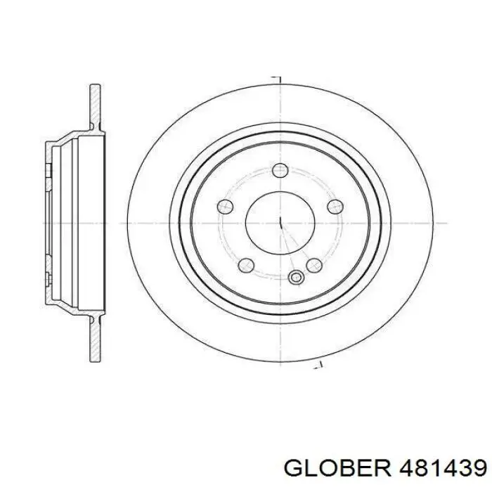 481439 Glober disco de freno trasero