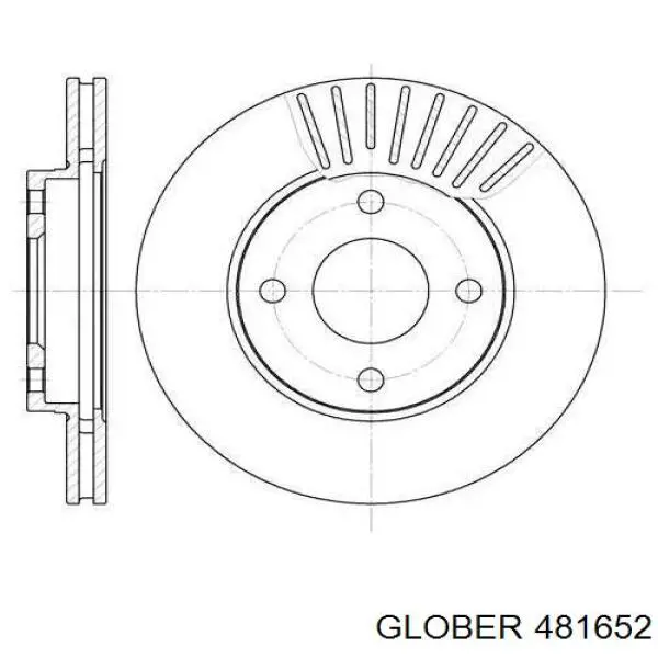 481652 Glober freno de disco delantero