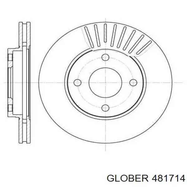 481714 Glober disco de freno delantero