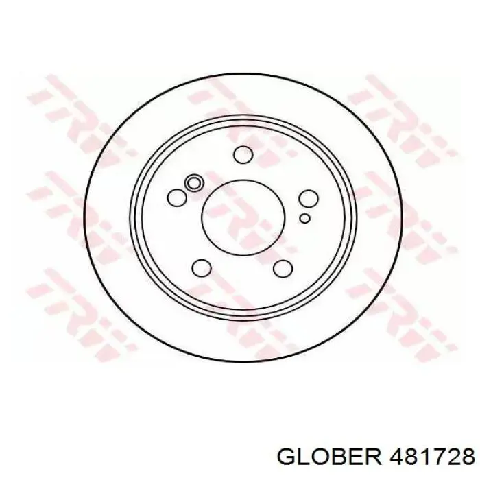 481728 Glober disco de freno trasero