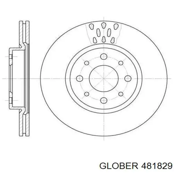 481829 Glober freno de disco delantero