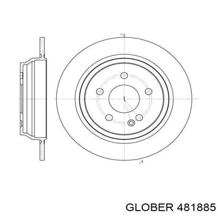 481885 Glober freno de disco delantero