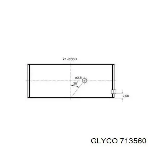 713560STD Glyco Juego de cojinetes de biela, estándar (STD)