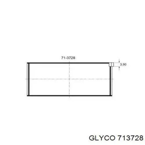713728 Glyco Juego de cojinetes de biela, estándar (STD)