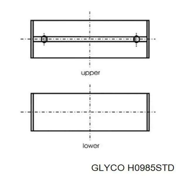 H0985STD Glyco juego de cojinetes de cigüeñal, estándar, (std)