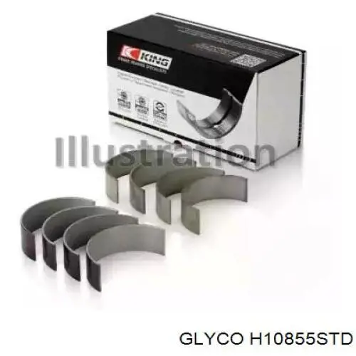 H10855STD Glyco juego de cojinetes de cigüeñal, estándar, (std)