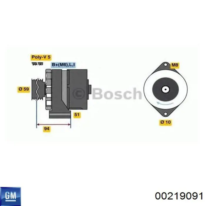 Comprar 96457322 General Motors Dynamo