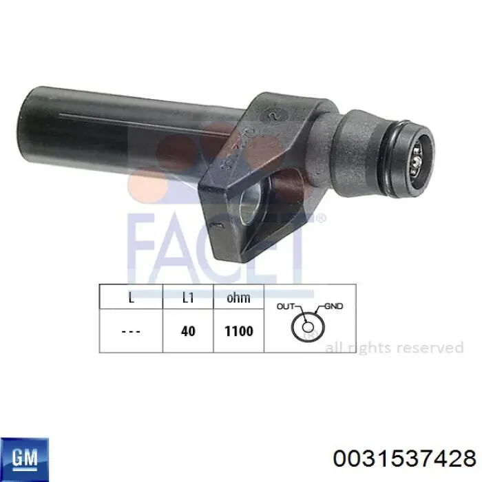 Sensor de cigüeñal 0031537428 General Motors