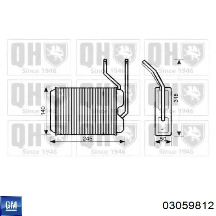 Radiador de calefacción General Motors 03059812 precio, desde 35,61 EUR