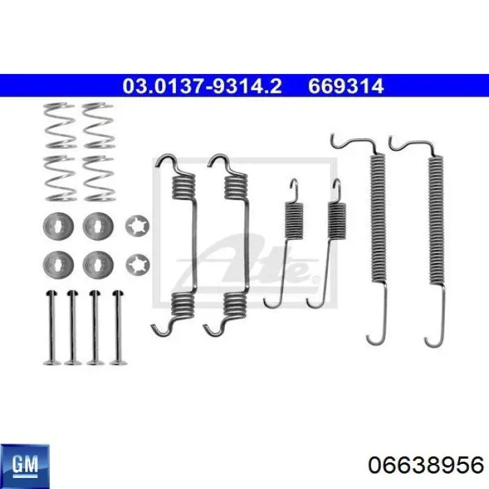 Juego de reparación de pastillas de freno General Motors 06638956 precio, desde 1,47 EUR