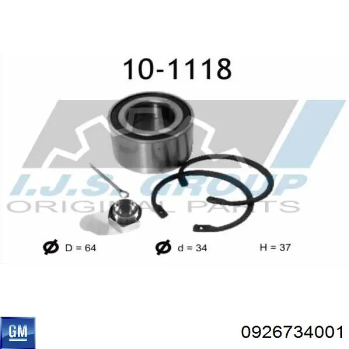 Cojinete de rueda delantero Chevrolet Aveo 2 T250, T255