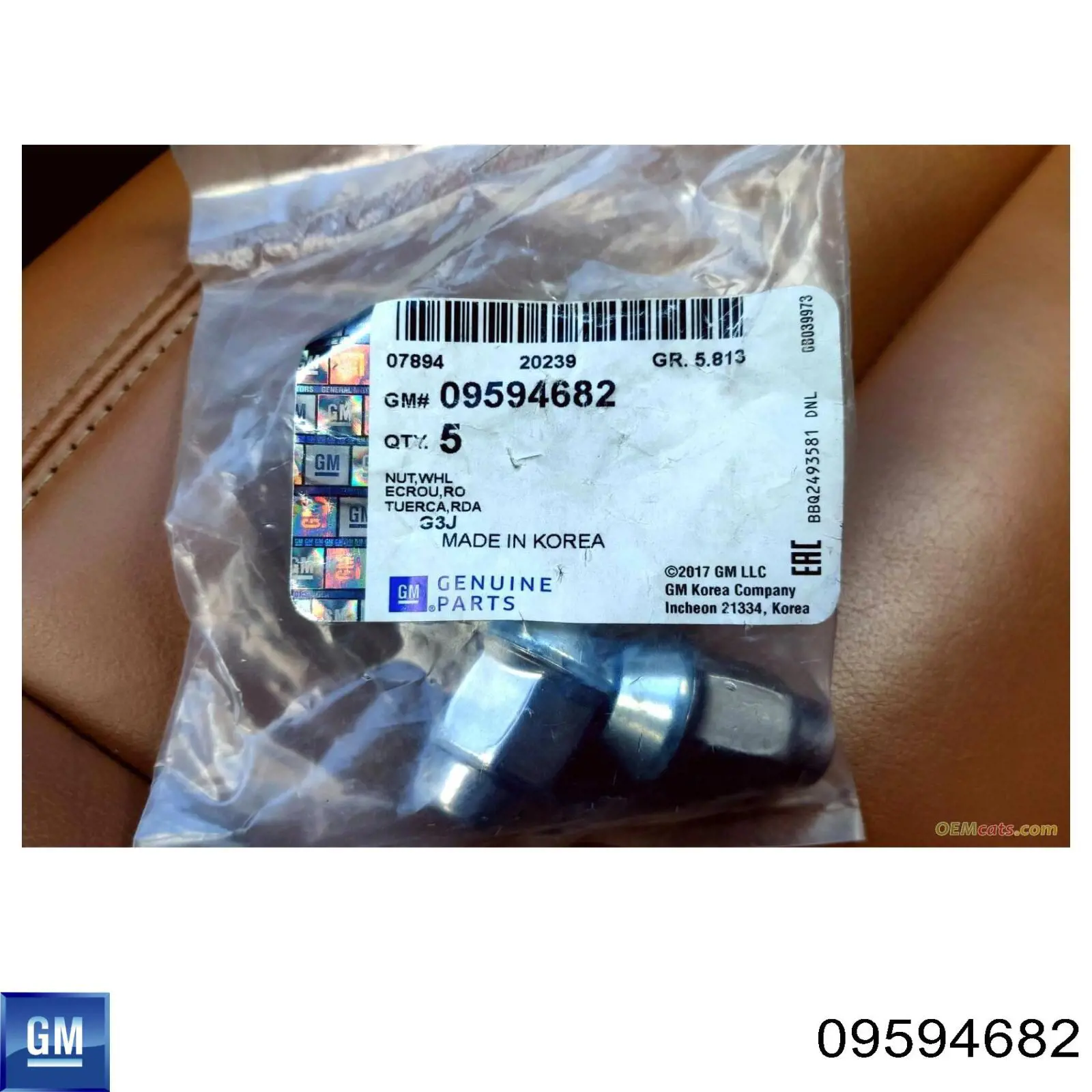 Comprar 09594682 General Motors Tuerca de neumático