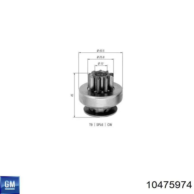 Bendix, motor de arranque Chevrolet Aveo 2 T250, T255