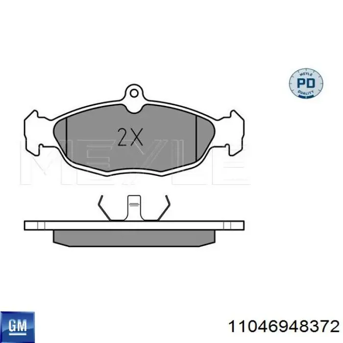 11046948372 General Motors pastillas de freno delanteras