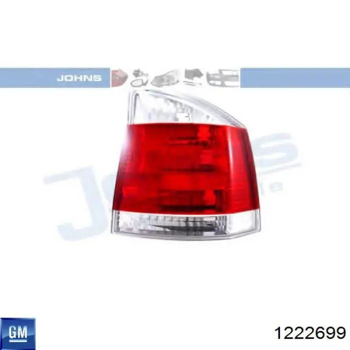 Piloto trasero derecho 1222699 GM