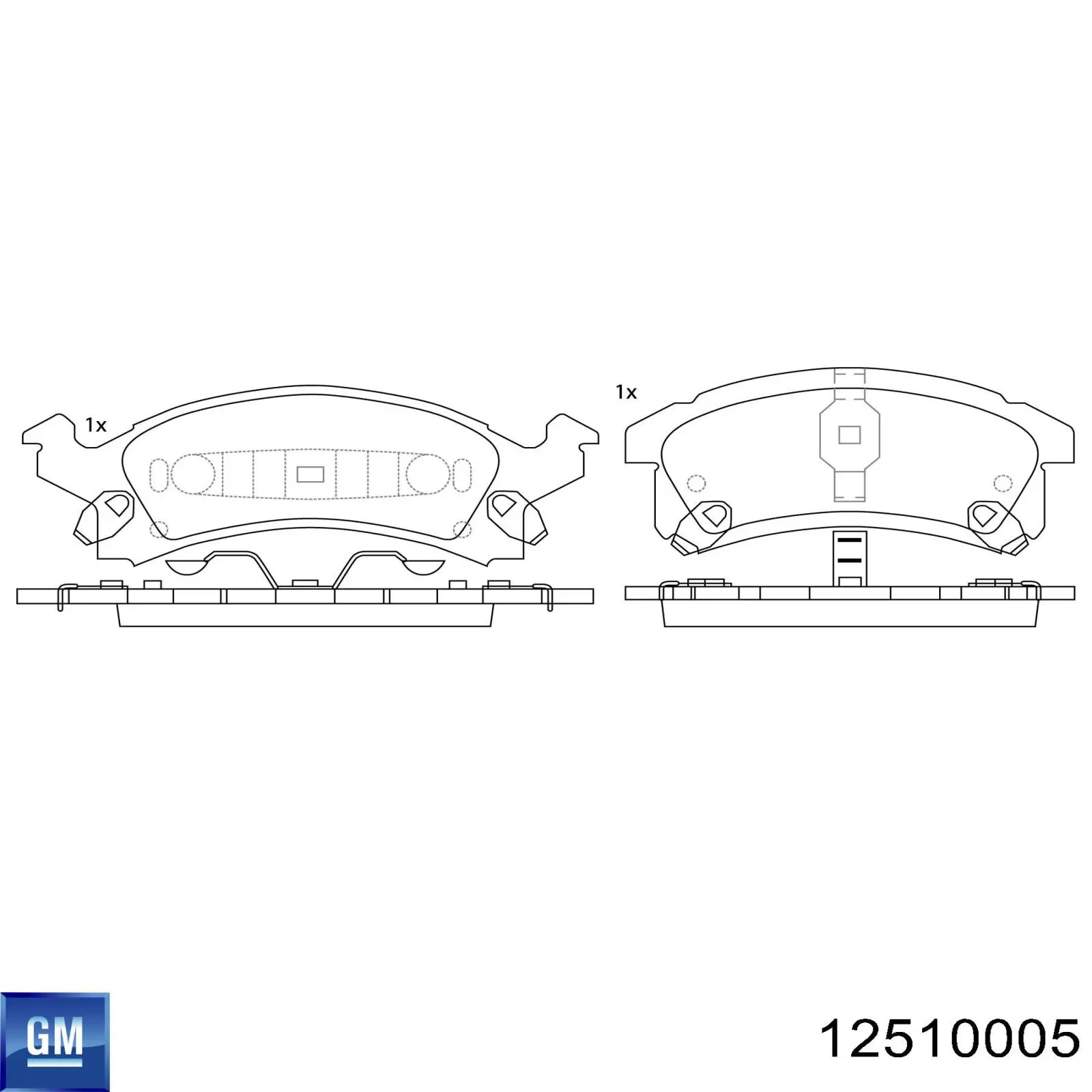 12510005 General Motors pastillas de freno delanteras