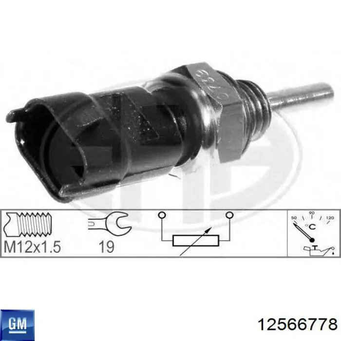 Sensor de temperatura del refrigerante Chevrolet Cruze J300