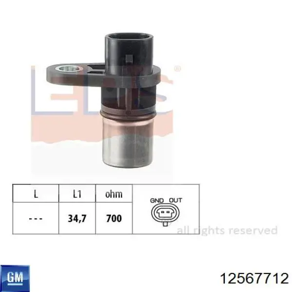 Generador de impulsos, cigüeñal  General Motors 12567712 precio, desde 16,06 EUR