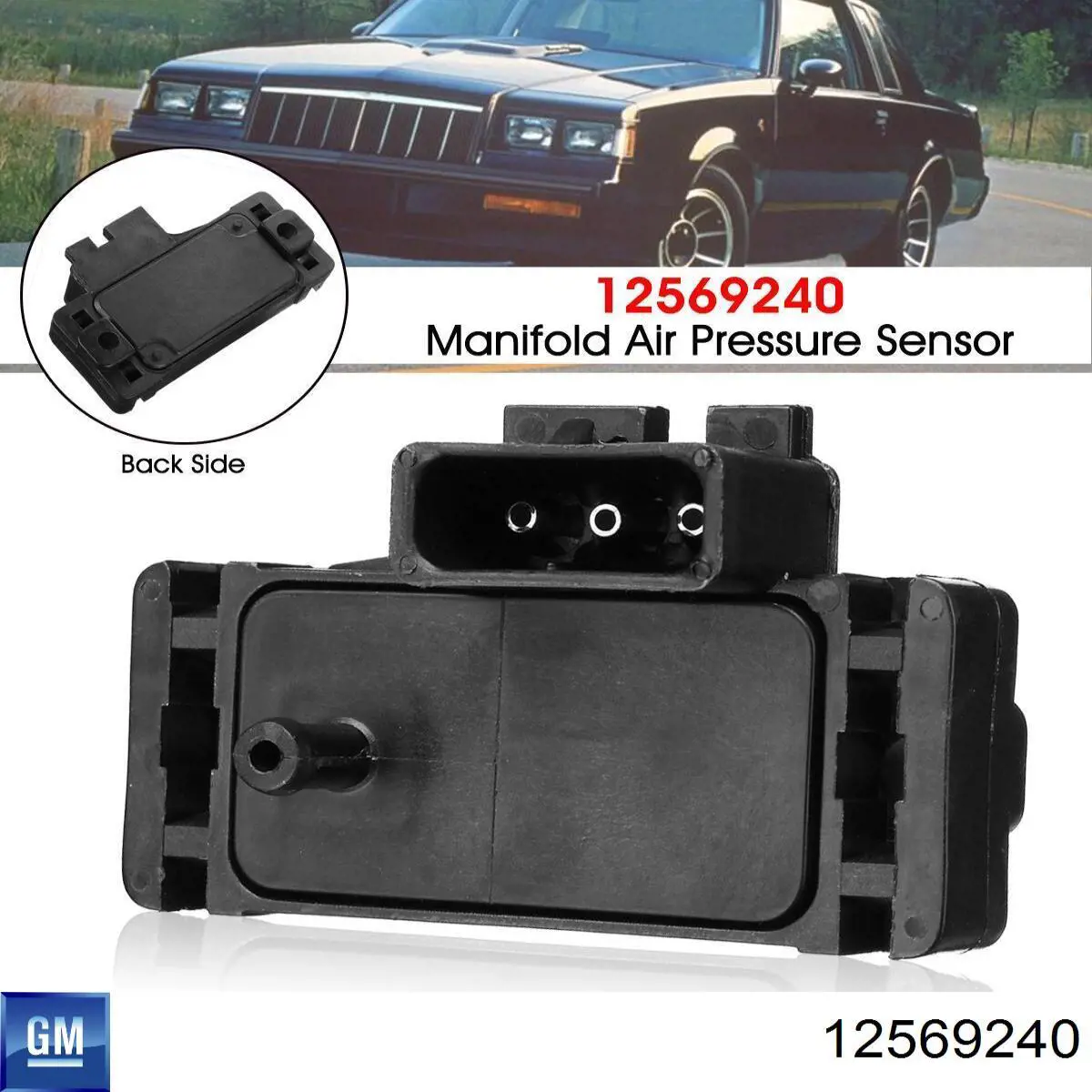 Sensor De Presion Del Colector De Admision General Motors 12569240