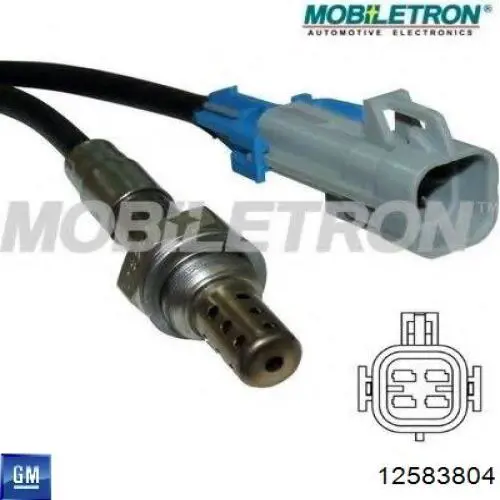 12583804 General Motors sonda lambda sensor de oxigeno para catalizador