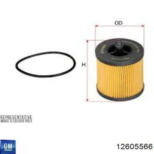 12605566 General Motors Filtro aceite